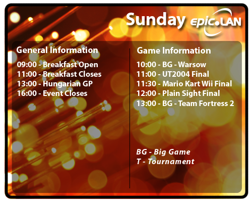 Sunday Timetable